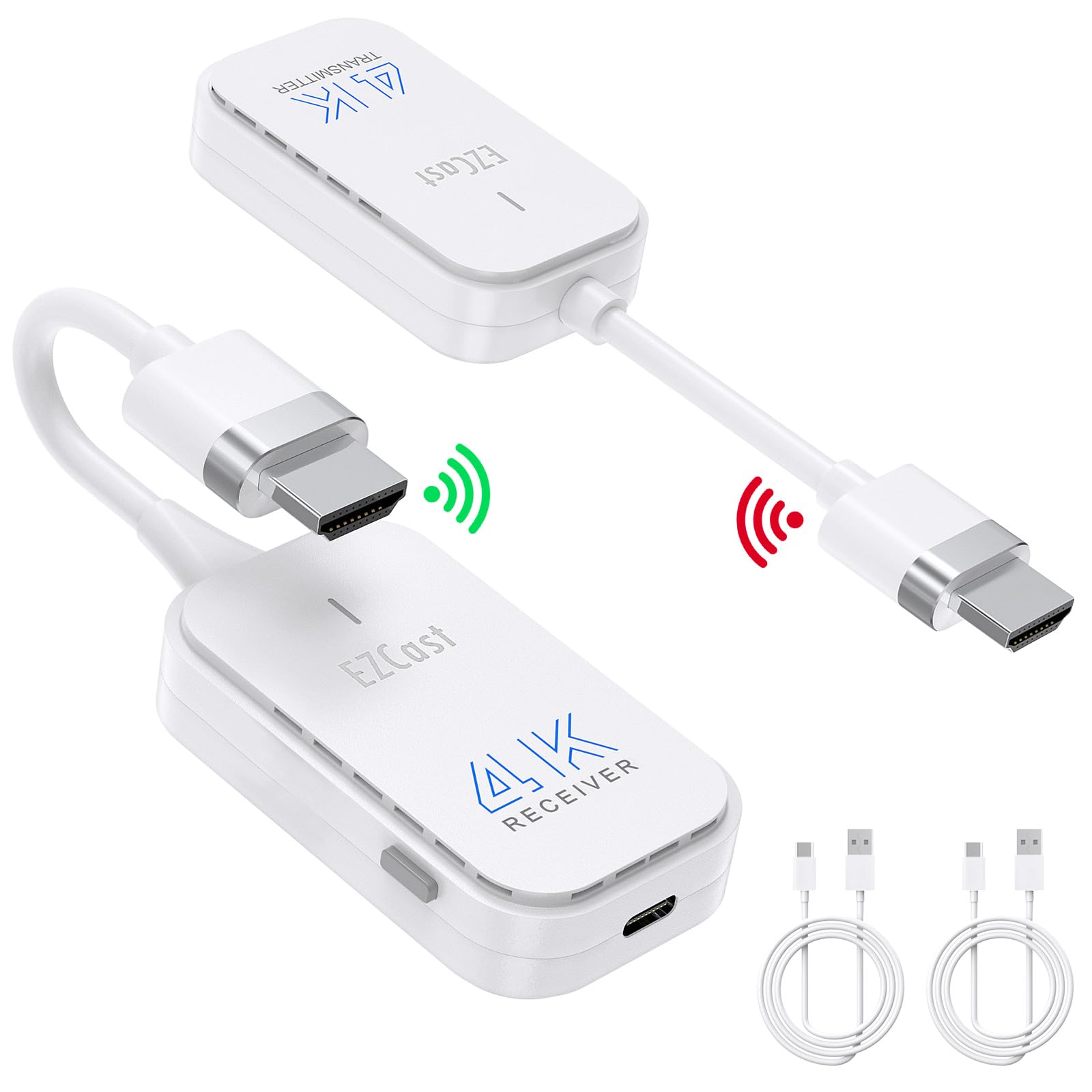 4K HDMI Transmitter and Receiver 50M - Wireless HDMI Extender Kit for Home Theater & Office | Stream Movies, Gaming & Live TV from Laptop/PC to HDTV/Projector | Perfect for Conference Rooms, Gaming Setups & Home Entertainment Systems