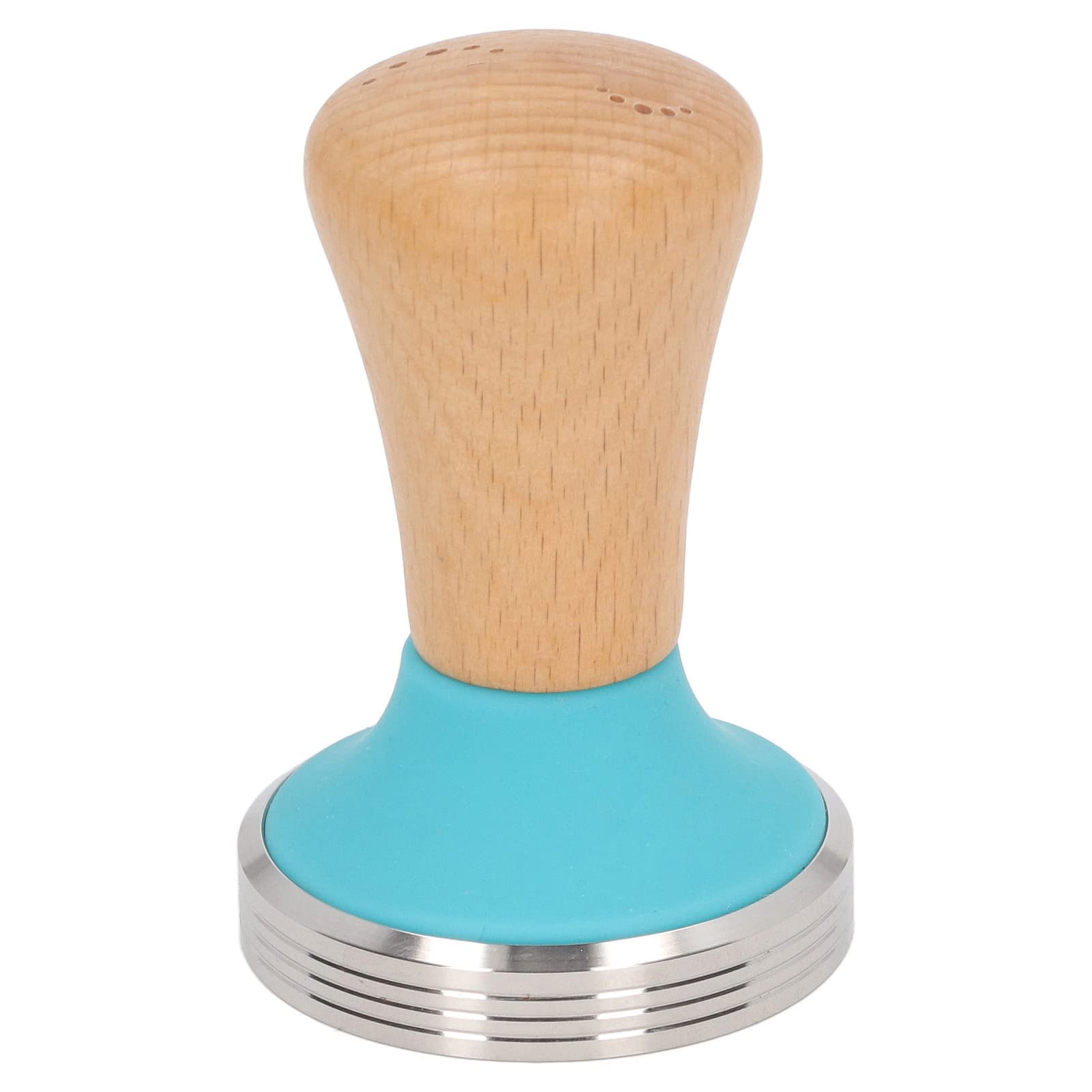 Premium Wooden Coffee Leveler & Tamper - Heavy Duty Barista Tool with Ergonomic Handle (58mm/2.3in, Blue) - Perfect for Espresso Preparation & Home Coffee Brewing