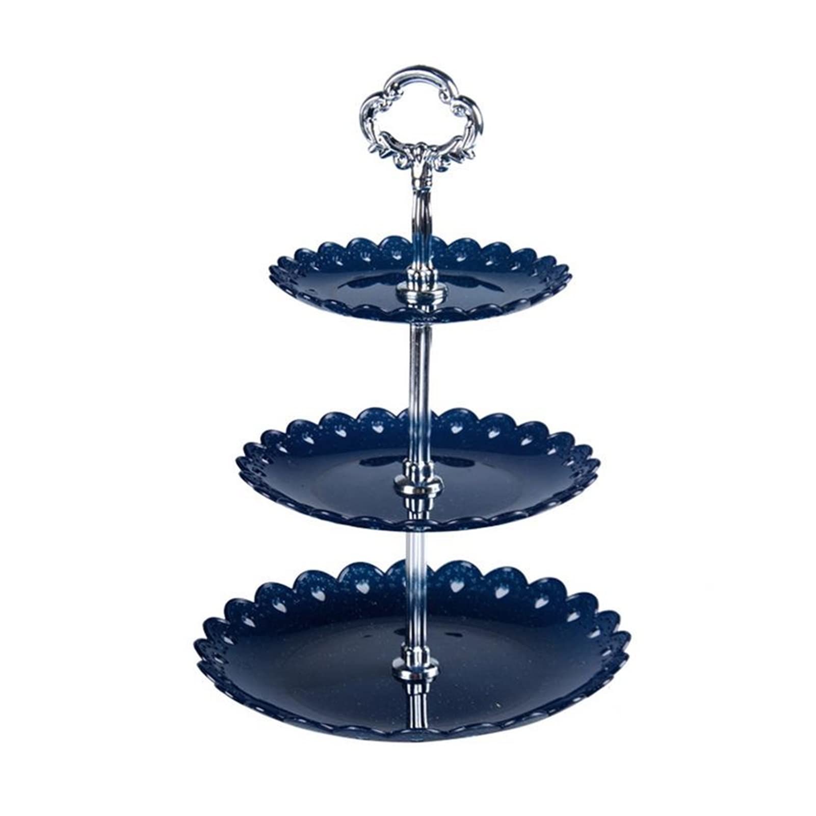 3-Tier Cake Stand for Wedding, Afternoon Tea & Party - Elegant Blue Dessert Display for Cakes, Cupcakes & Pastries - Perfect for Bridal Showers, Birthday Parties & Bakery Displays