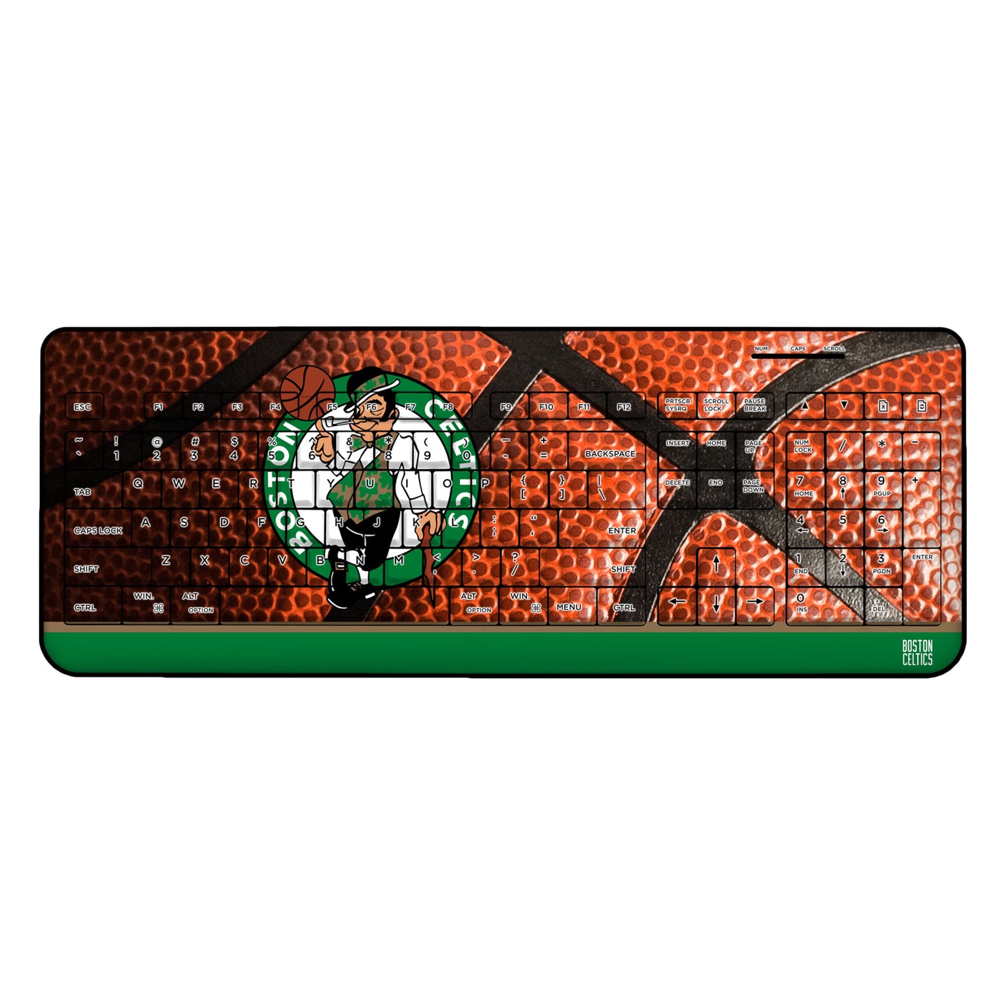 Boston Celtics NBA Wireless USB Keyboard - Gaming & Office Use for Celtics Fans