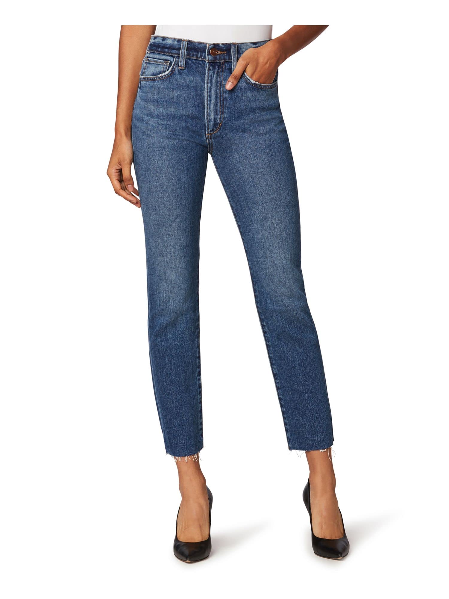 Joe's Jeans Women's Cigarette High Rise Skinny Jeans - Slim Fit Stretch Denim Pants for Casual & Work Wear