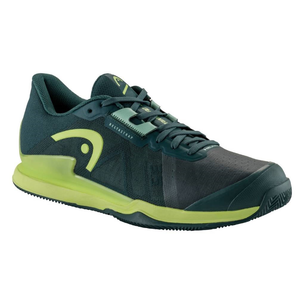 Head Sprint Pro 3.5 Clay Men's Tennis Shoes - Lightweight Performance Court Shoes for Clay Courts - Green - Ideal for Competitive Play & Training Sessions