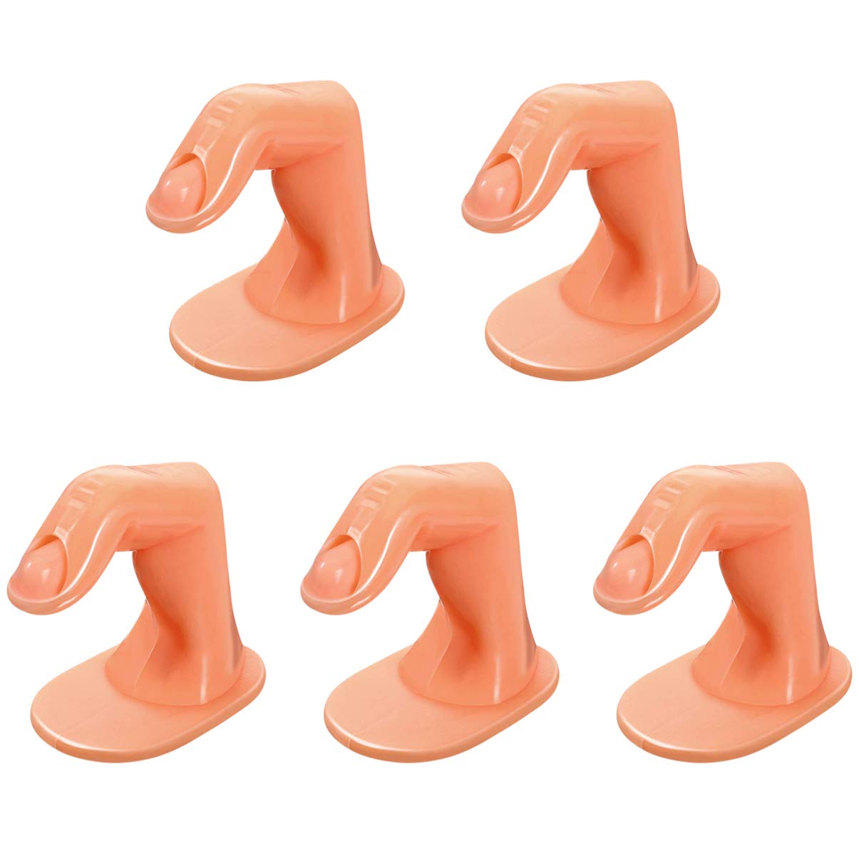 5pcs Fake Nail Practice Fingers - Professional Nail Art Training Tools for Acrylic & Gel Nails - Perfect for Manicurists, Beginners & DIY Nail Art at Home/Salon