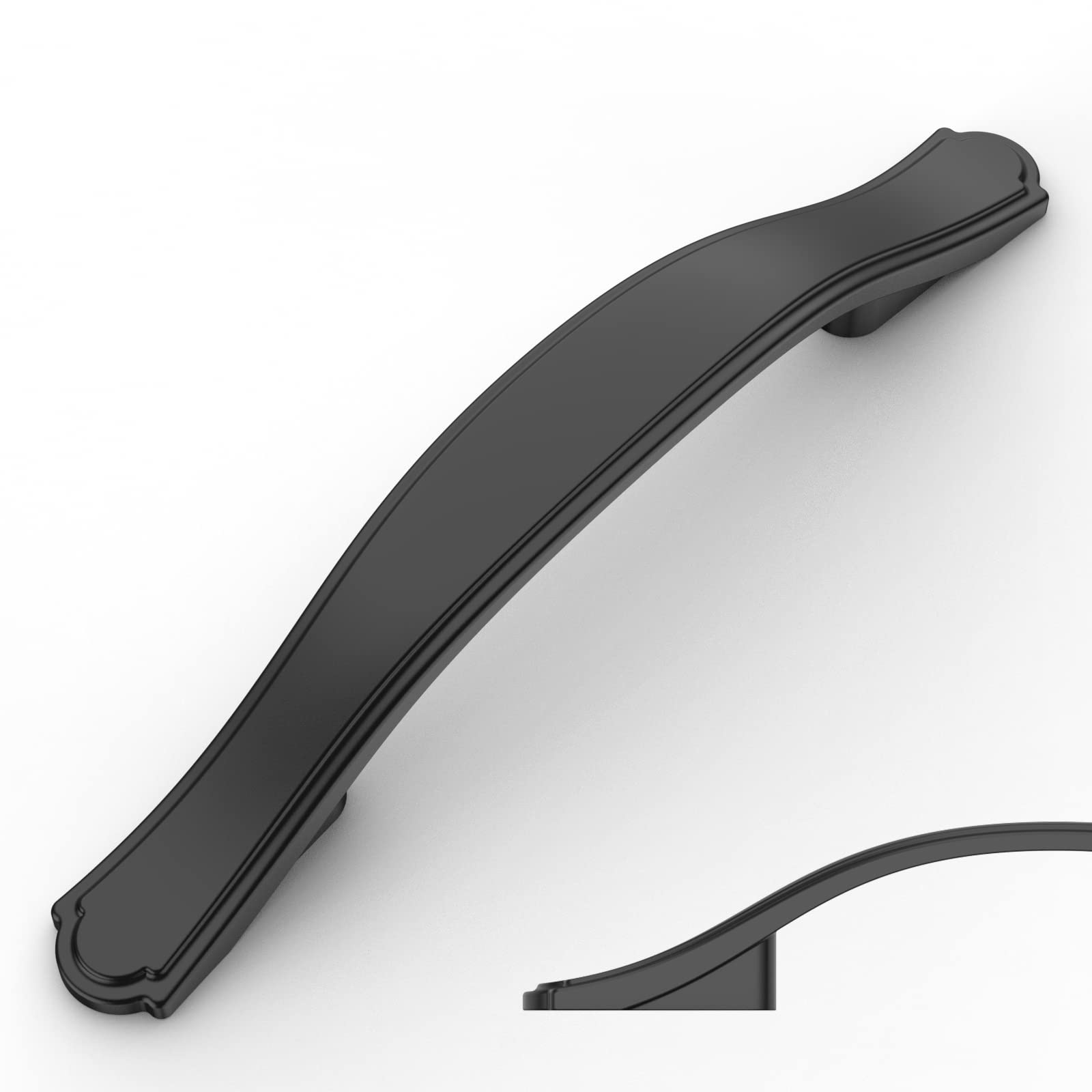 10 Pack 3 Inch Matte Black Cabinet Handles - Modern Kitchen Cabinet Pulls & Drawer Handles for Cupboards, Dressers, Bathroom Vanities & Furniture Hardware (76mm) - Perfect for Home Renovation & DIY Projects