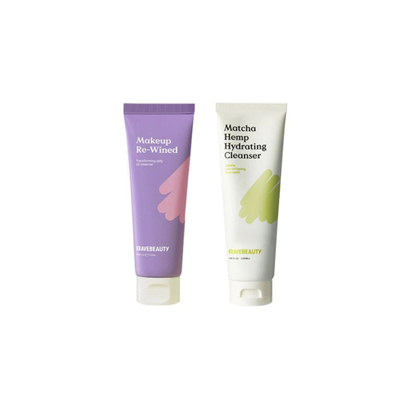 KRAVEBEAUTY Facial Cleanser & Makeup Remover Set - Deep Cleansing Bundle for Glowing Skin | Perfect for Daily Skincare & Travel Essentials