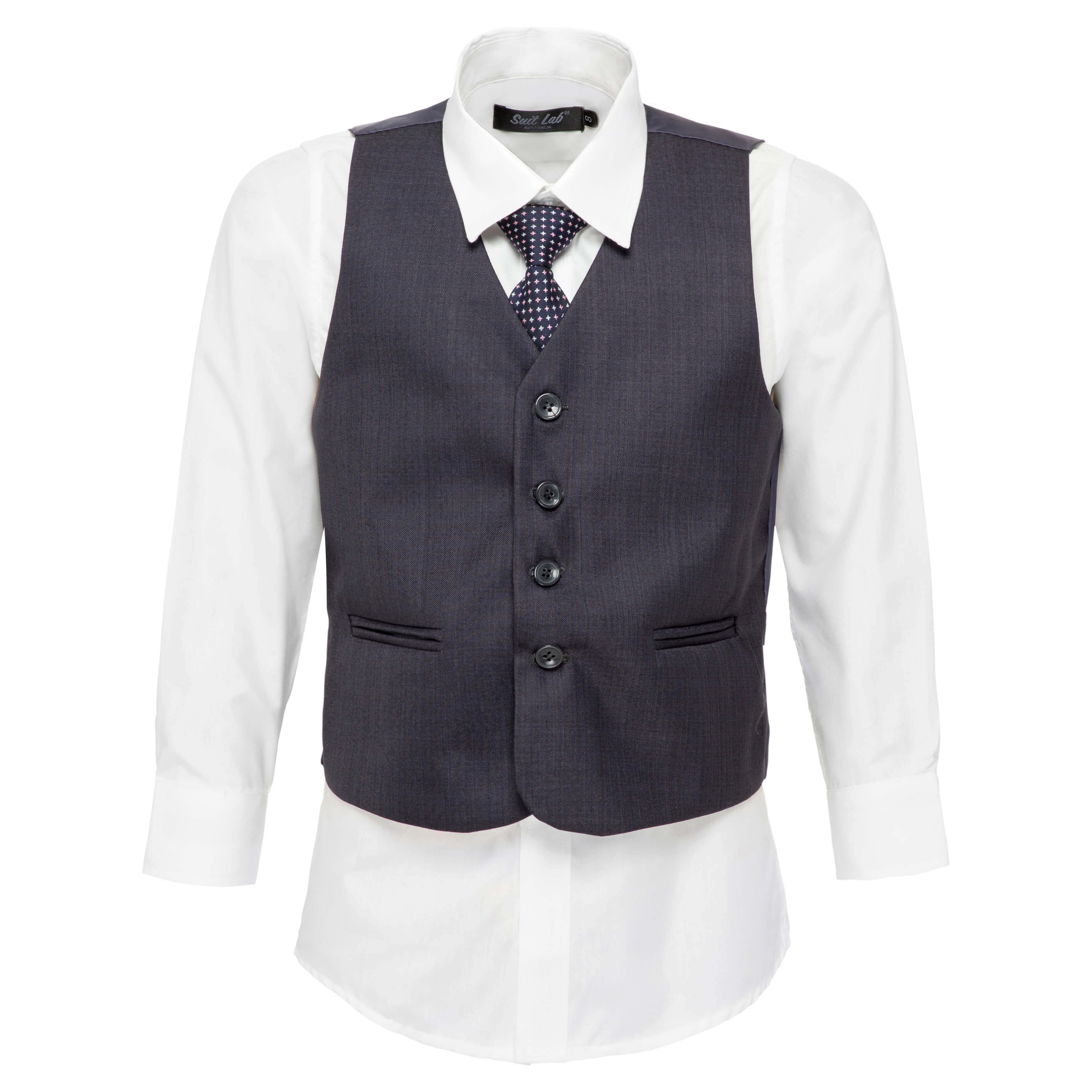 Boys Blue Steel Grey 4 Piece Outfit Set - Stylish & Comfortable Matching Clothes for School, Playdates & Special Occasions
