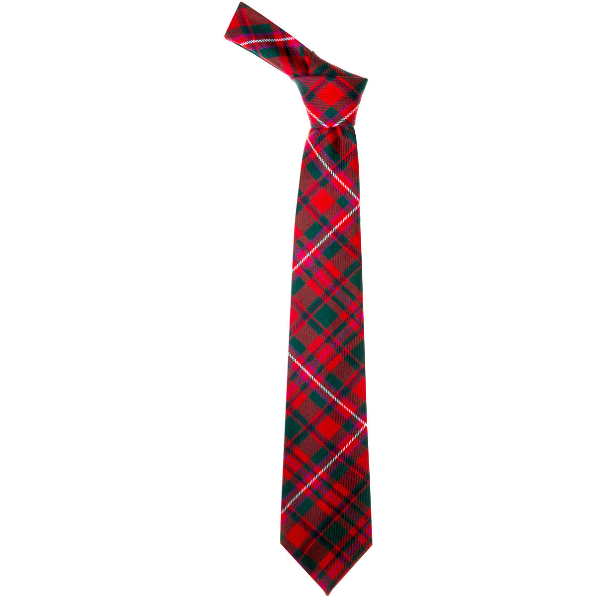 MacKinnon Red Modern Tartan Tie - Stylish Men's Necktie for Business, Weddings & Formal Events