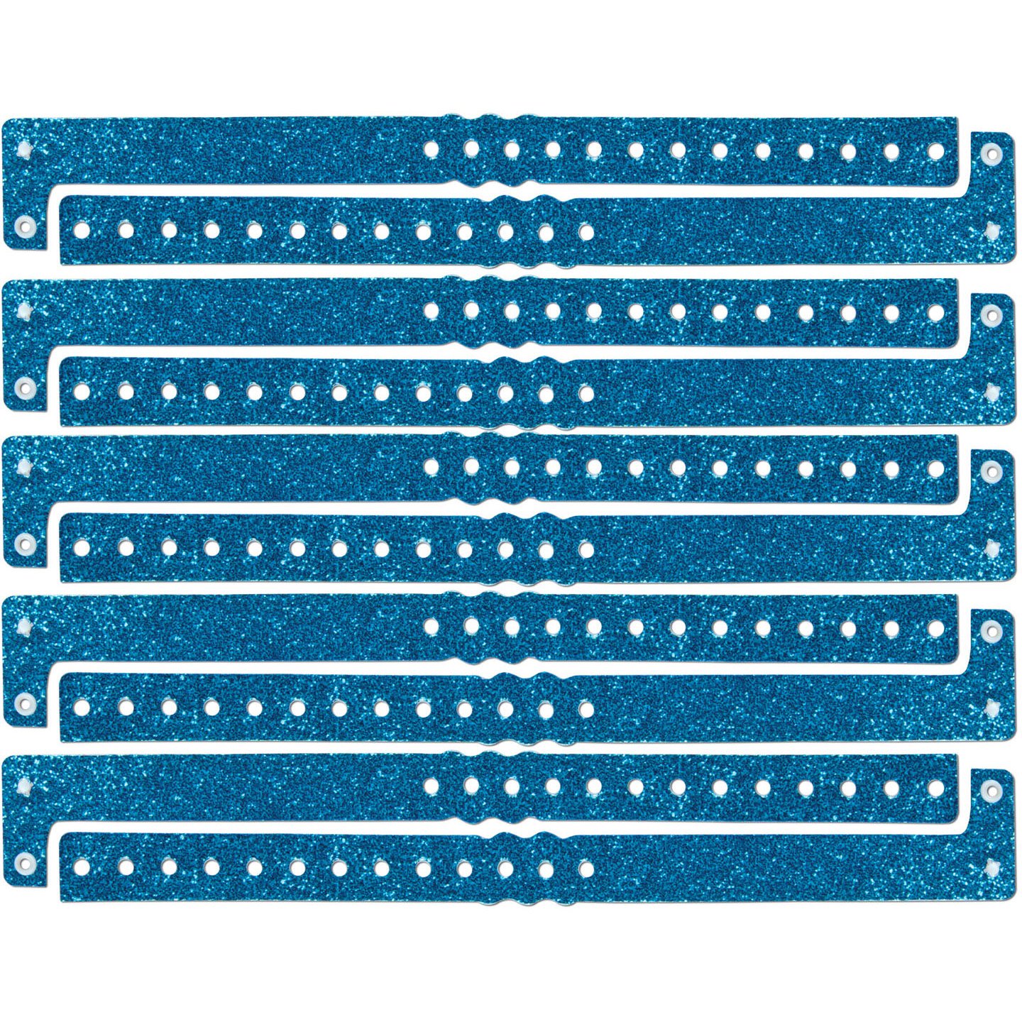 Glow in the Dark Plastic Wristbands - Light Blue Party Bracelets (100 Pack) for Raves, Concerts, Night Events & Fundraisers