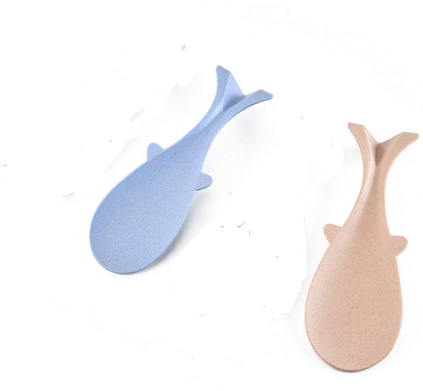 Premium Wheat Straw Whale-Shaped Rice Spoon - Eco-Friendly Non-Stick Rice Paddle for Cooking, Serving & Scooping - Durable Kitchen Utensil for Rice Cooker, Pot & Serving Dish (Blue & Beige) - Perfect for Asian Cuisine, Family Meals & Eco-Conscious Households