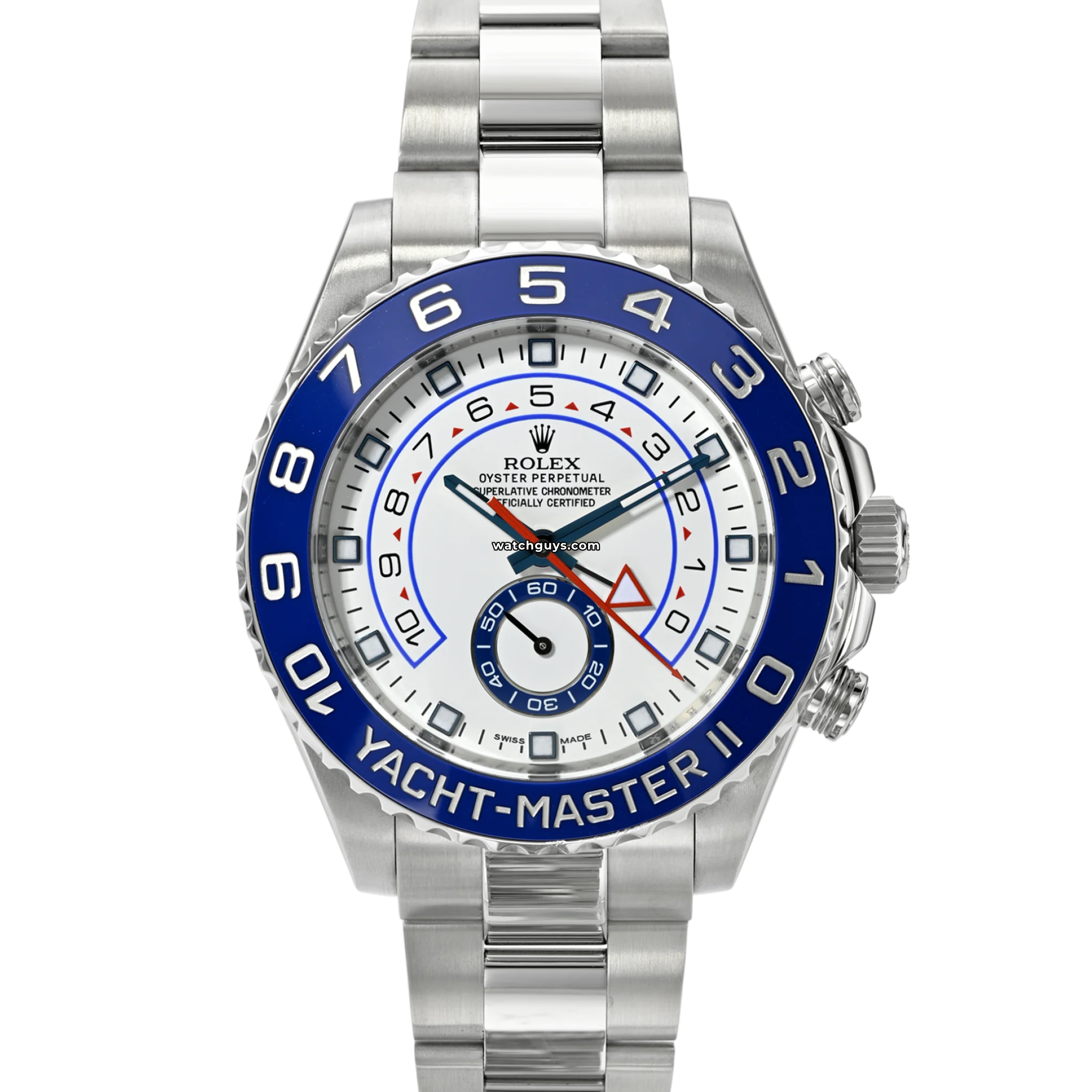 Rolex Yacht Master II 116680 Men's Luxury Watch - White Dial Stainless Steel - Perfect for Sailing, Yachting & Special Occasions