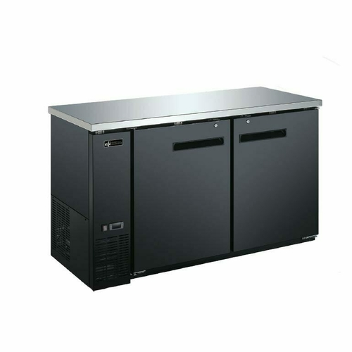 EFI CBBDR2 60CC 61 Inch Commercial Back Bar Refrigerator with 2 Solid Doors - Perfect for Bars, Restaurants, and Catering Businesses