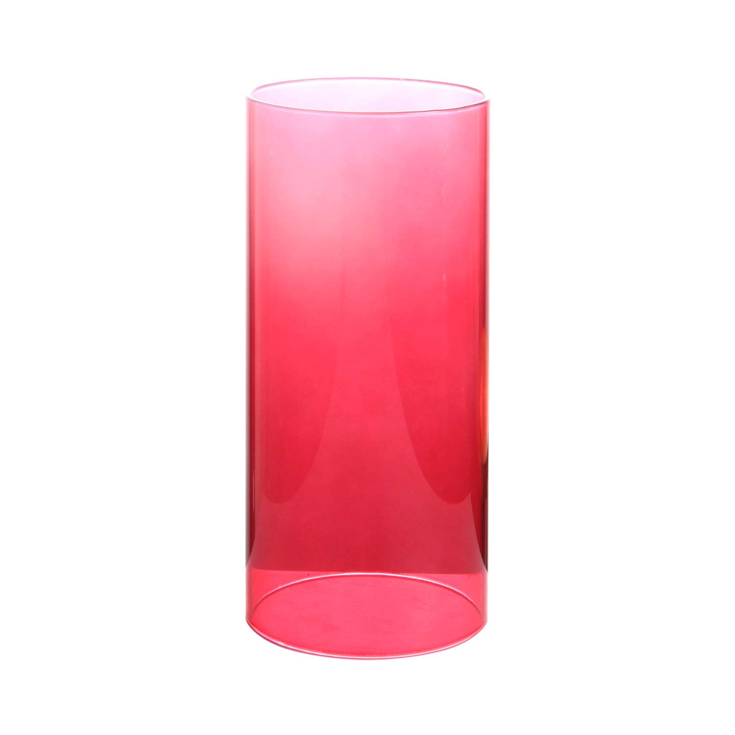 Red Borosilicate Glass Cylinder Candle Holder - 4x4 Inch Bottomless Glass Globe Lamp Shade Replacement - Perfect for Table Centerpieces, Wedding Decor & DIY Lighting Projects