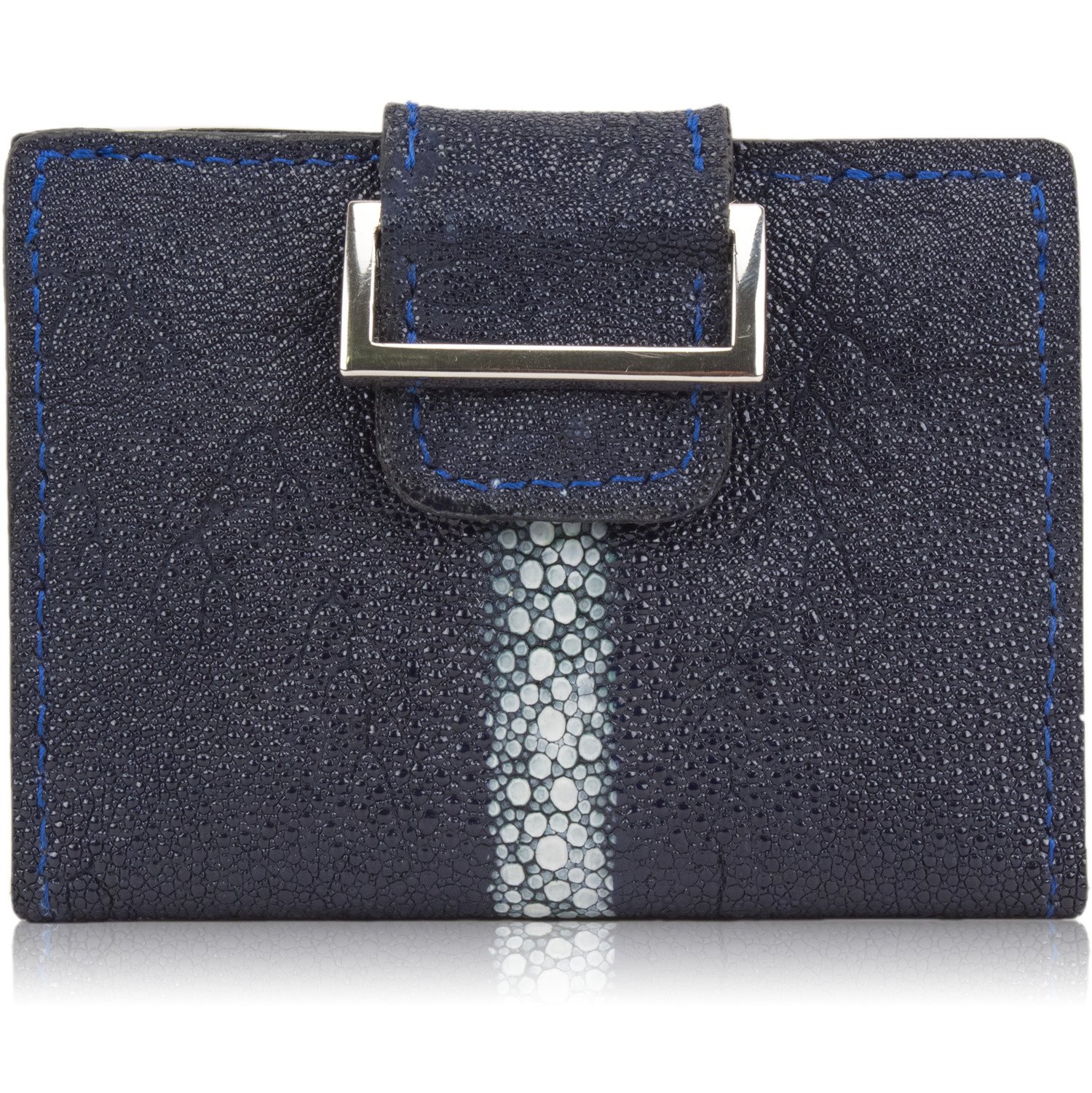 Luxury Women's Stingray Leather Wallet - Elegant Exotic Skin Credit Card Holder & Cash Pouch for Everyday Use, Travel, and Gifts