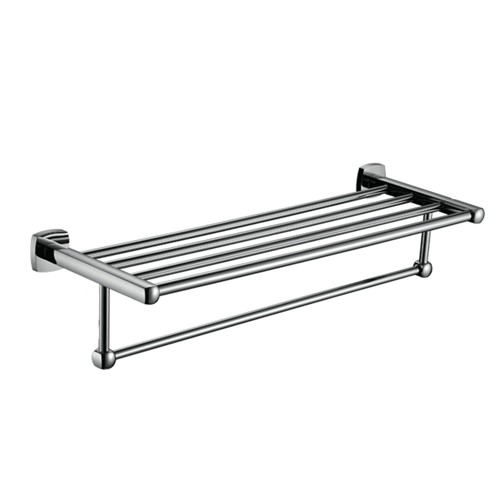 NBSY Bathroom Shelf & Towel Rack - Heavy Duty Copper Bathroom Storage Organizer with 6mm Drill Bit Perforated Installation (40/50/60cm) - Perfect for Small Bathrooms, Showers & Spa Areas