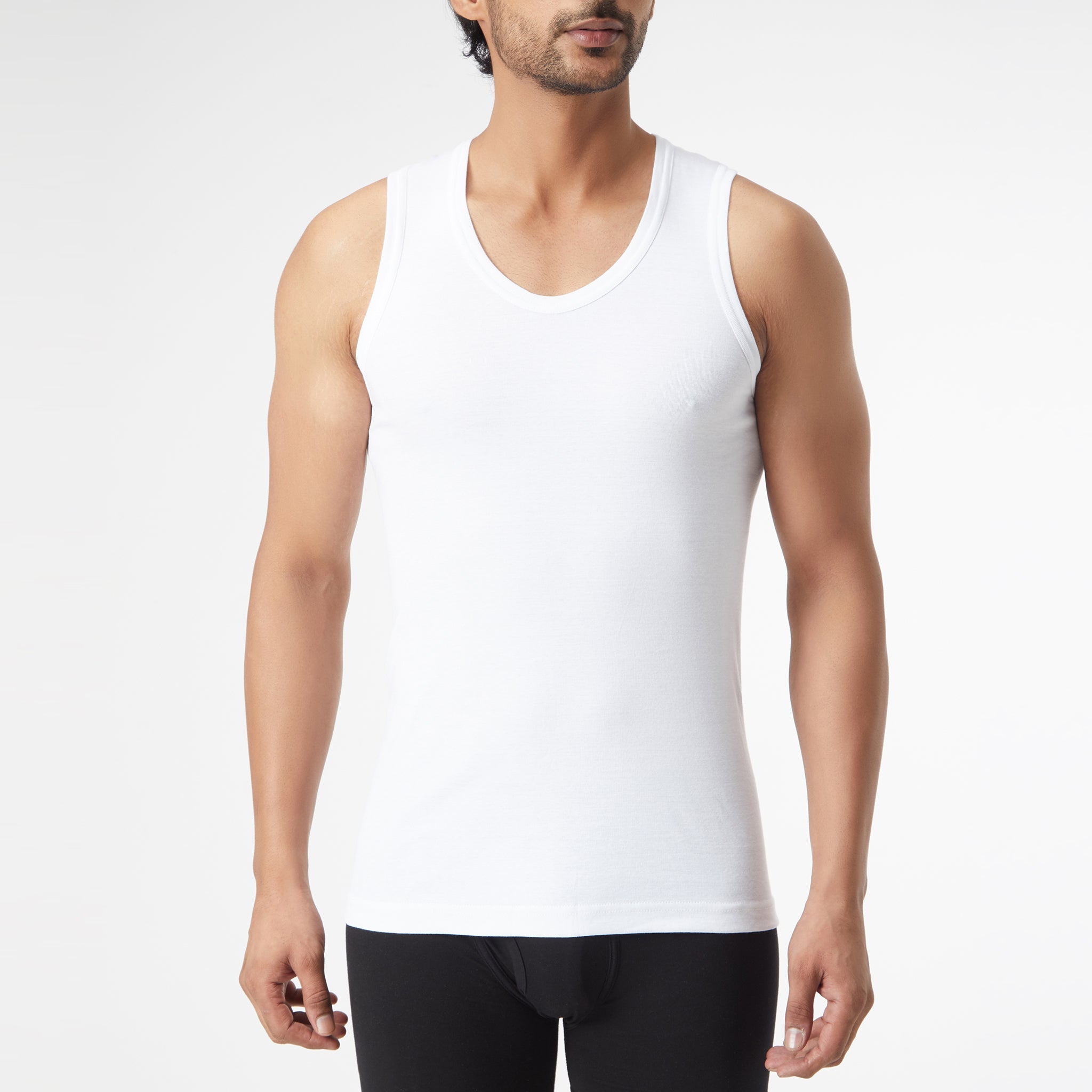 Men's Cotton Solid Color Vest - Comfortable & Breathable for Casual Wear, Layering & Outdoor Activities