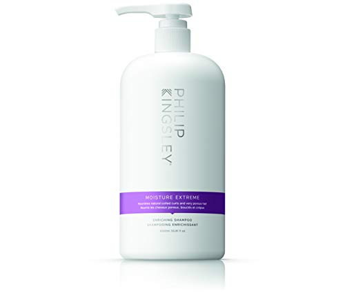 Philip Kingsley Moisture Extreme Enriching Shampoo for Curly, Dry & Damaged Hair - Anti-Frizz Hydrating Shampoo with Intense Moisture, Gentle Cleansing & Detangling - 33.8 oz for Salon-Quality Hair Care at Home