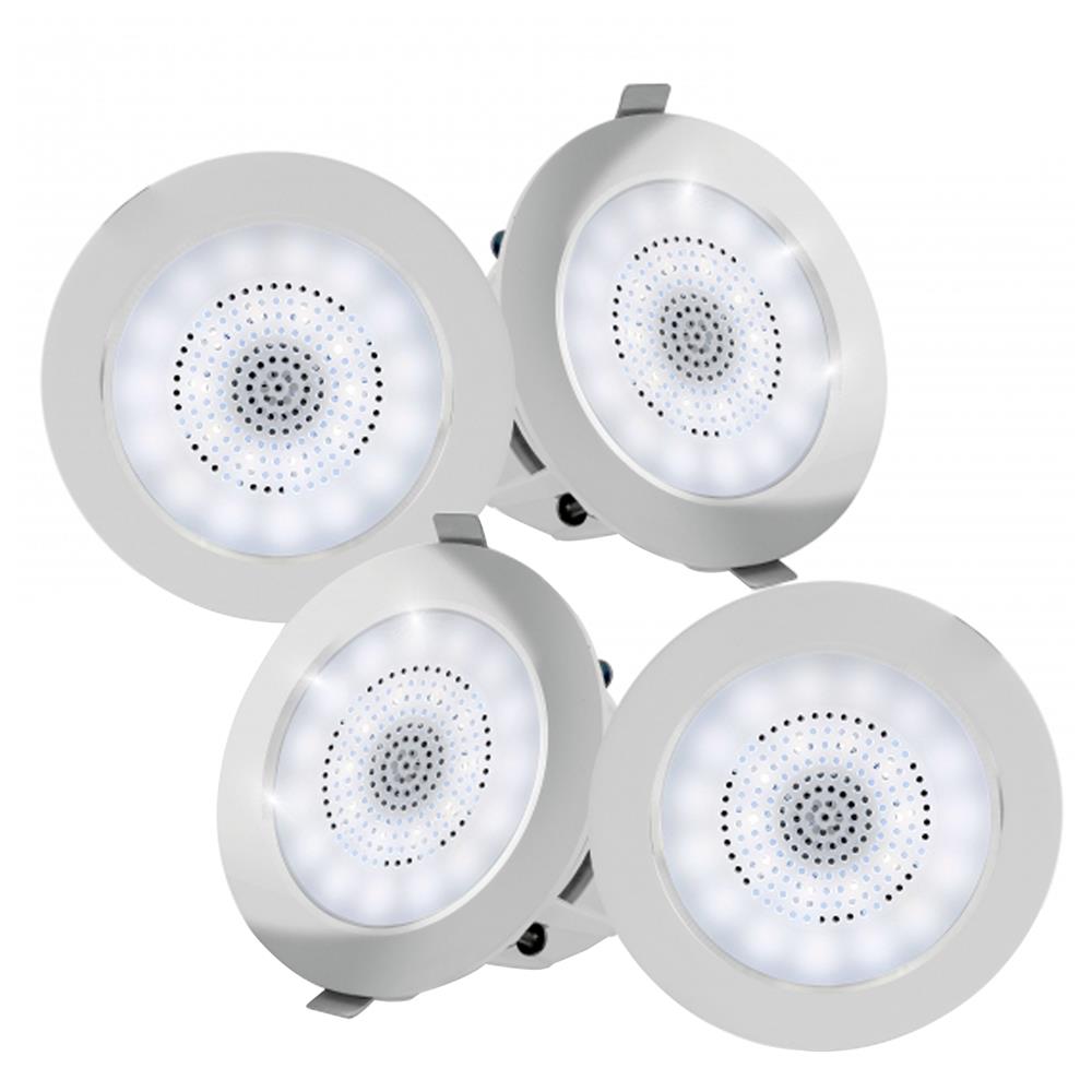 3.5 Inch LED Bluetooth Ceiling Speakers Kit - Wireless Home Audio System for Indoor/Outdoor Use - Perfect for Living Room, Bedroom, Patio & Backyard Entertainment