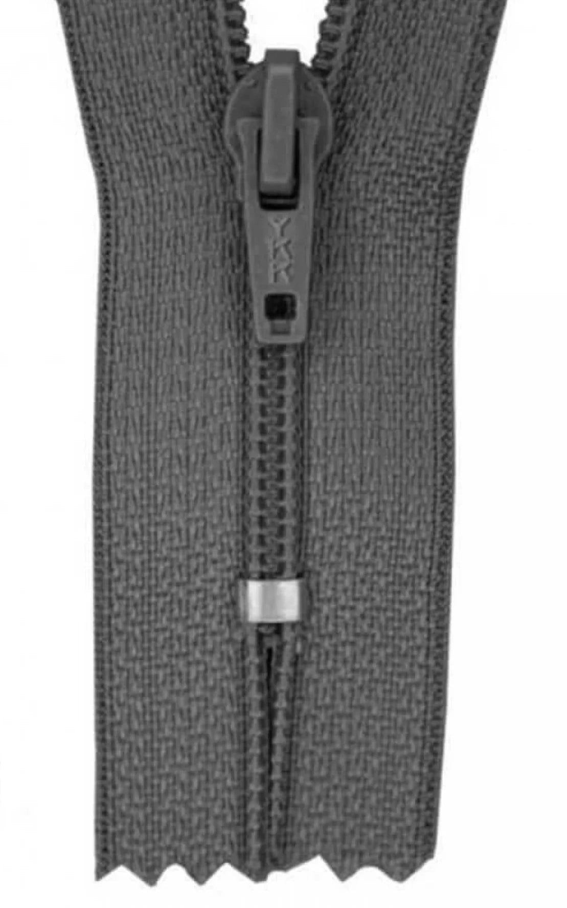 Durable Non-Divisible Nylon Zipper in Dark Grey - Perfect for Bags, Jackets & DIY Sewing Projects
