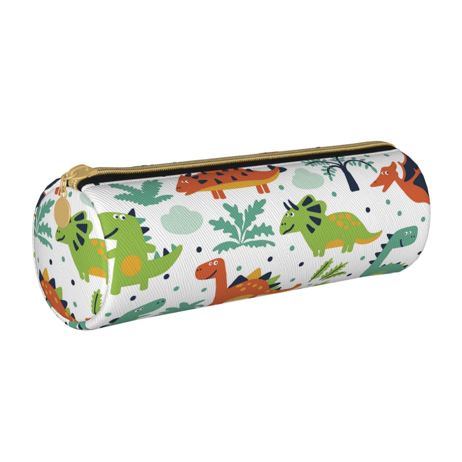 Cartoon Dinosaur Zipper Pencil Case - Durable Pen Pouch for School, Office & Travel - Portable Stationery Organizer for Students, Kids, Men & Women - Perfect for Backpack, Desk & Toiletry Storage
