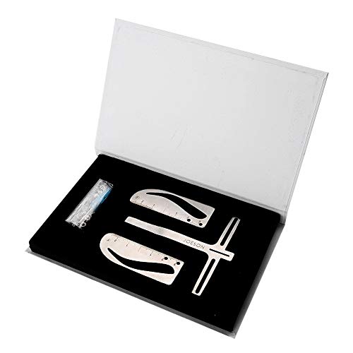 Adjustable Eyebrow Ruler - Permanent Eyebrow Measuring Tool with Balance Extension for Perfect Eyebrow Shaping & Stenciling (Classic Style) - Ideal for Microblading, Eyebrow Tattooing & Makeup Application