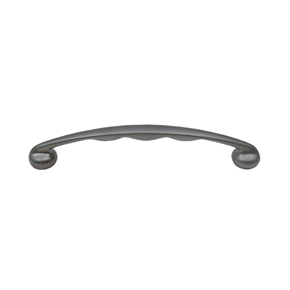 Premium Solid Brass Curved Pull Handle with Grip Notches - Heavy Duty Cabinet & Drawer Hardware for Kitchen, Bathroom, Furniture (Antique Bronze Finish)