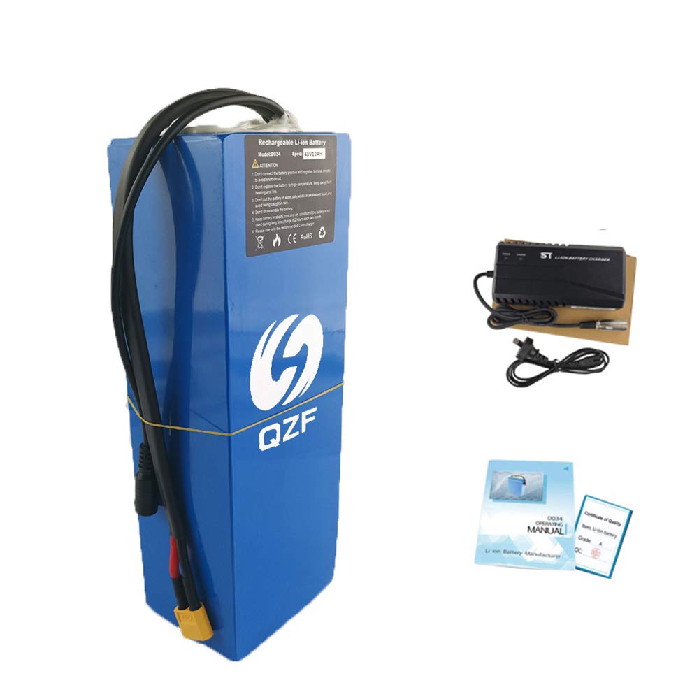 48V 15AH/20AH Waterproof Ebike Lithium Battery Pack with Charger & 30A BMS - Compatible with 1000W/750W/500W/350W/250W Bike Motors - Perfect for Mountain Bikes & Commuting