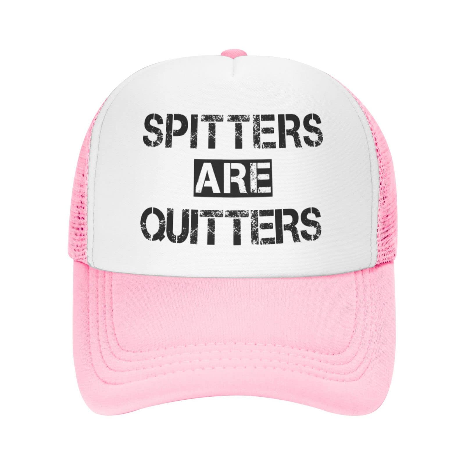 Spitters are Quitters Unisex Trucker Cap - Adjustable Snapback Baseball Hat for Men & Women | Perfect for Outdoor Sports, Casual Wear & Street Fashion