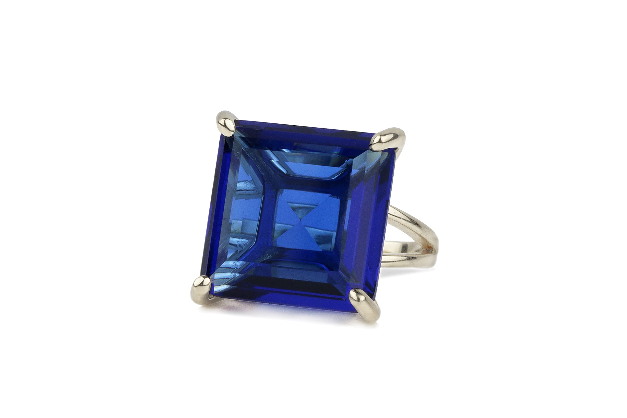 Sapphire Sterling Silver Ring - Natural Gemstone Jewelry for Women - Wedding & Gift