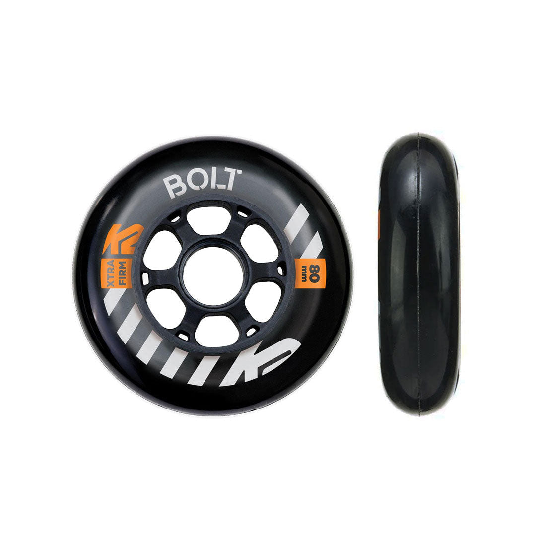 K2 Urban Bolt 80mm 90a Xtra Firm 4pk Skateboard Wheels - High-Performance Wheels for Street Skating, Cruising & Tricks - Perfect for Urban Commuting & Skate Park Rides