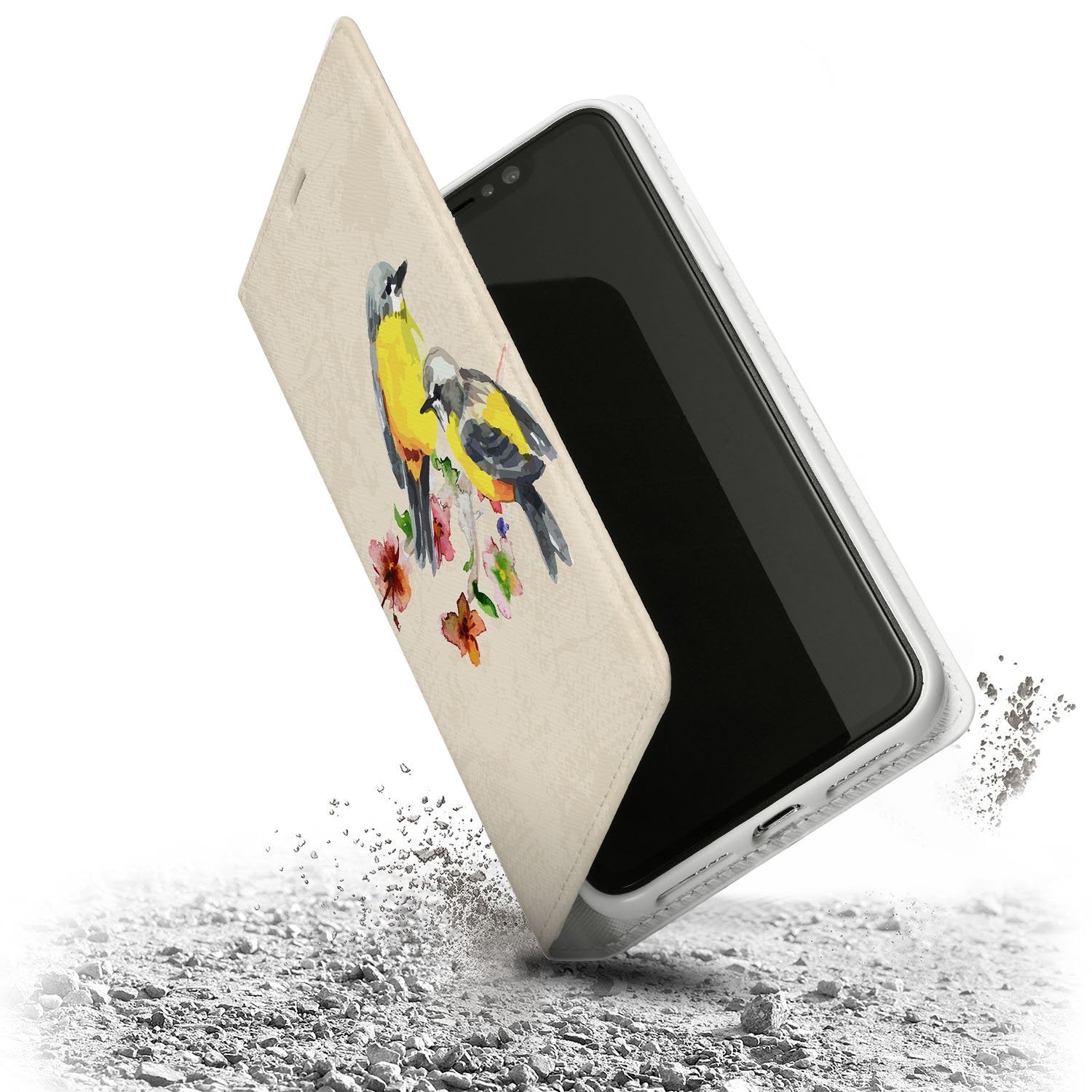 Huawei Wallet with Birds Design - Slim RFID Blocking Leather Wallet for Men & Women - Perfect for Travel, Business & Everyday Use