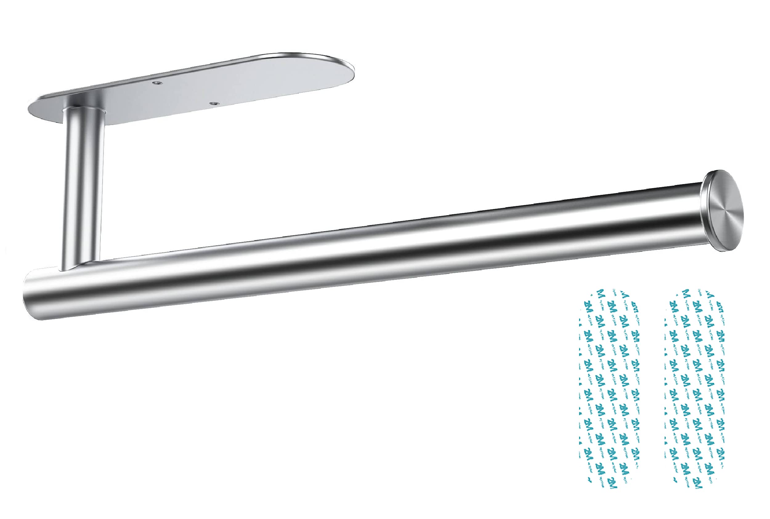 Zuvo Under Cabinet Kitchen Roll Holder – 30cm Stainless Steel Paper Towel Dispenser, Self-Adhesive or Screw Mount, Rustproof & Durable (Silver) – Perfect for Small Kitchens, RVs & Apartments