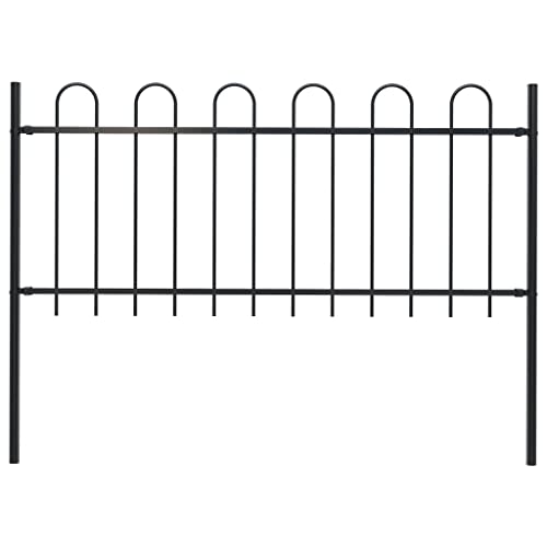 Sywamol 5.5ft Black Reusable Garden Fence Netting with Spear Top Steel - Protective Barrier for Plants, Vegetables, and Flower Beds - Ideal for Home Gardening, Backyard Protection, and Pest Control