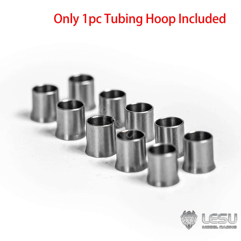 3x2mm & 2x1mm Metal Tubing Hoops - Oil Tube Clamps for 1/14 Scale RC Hydraulic Excavator Loader - Durable Construction Vehicle Accessories - Perfect for RC Model Building and Radio Control Construction Projects