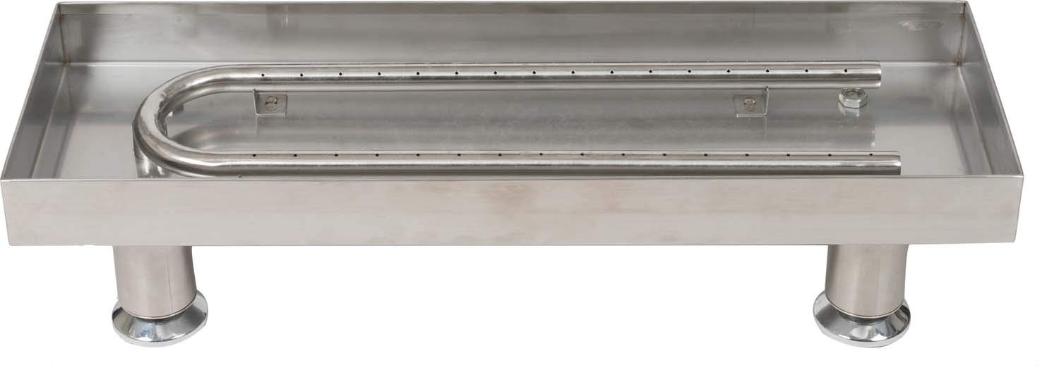 Dagan 24-Inch 305 Stainless Steel Commercial Burner Pan with U-Shaped Burner - Perfect for Restaurant Kitchens, Outdoor Cooking & Catering Events