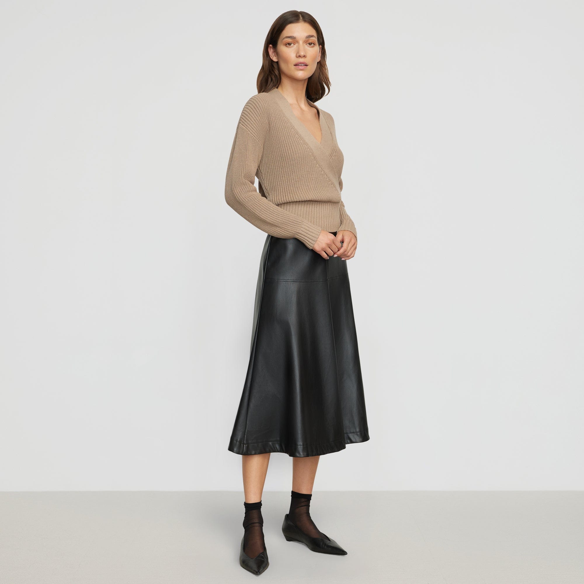 Harley Vegan Leather A-Line Skirt for Women - Stylish & Cruelty-Free Fashion Skirt for Casual Wear, Office & Night Out
