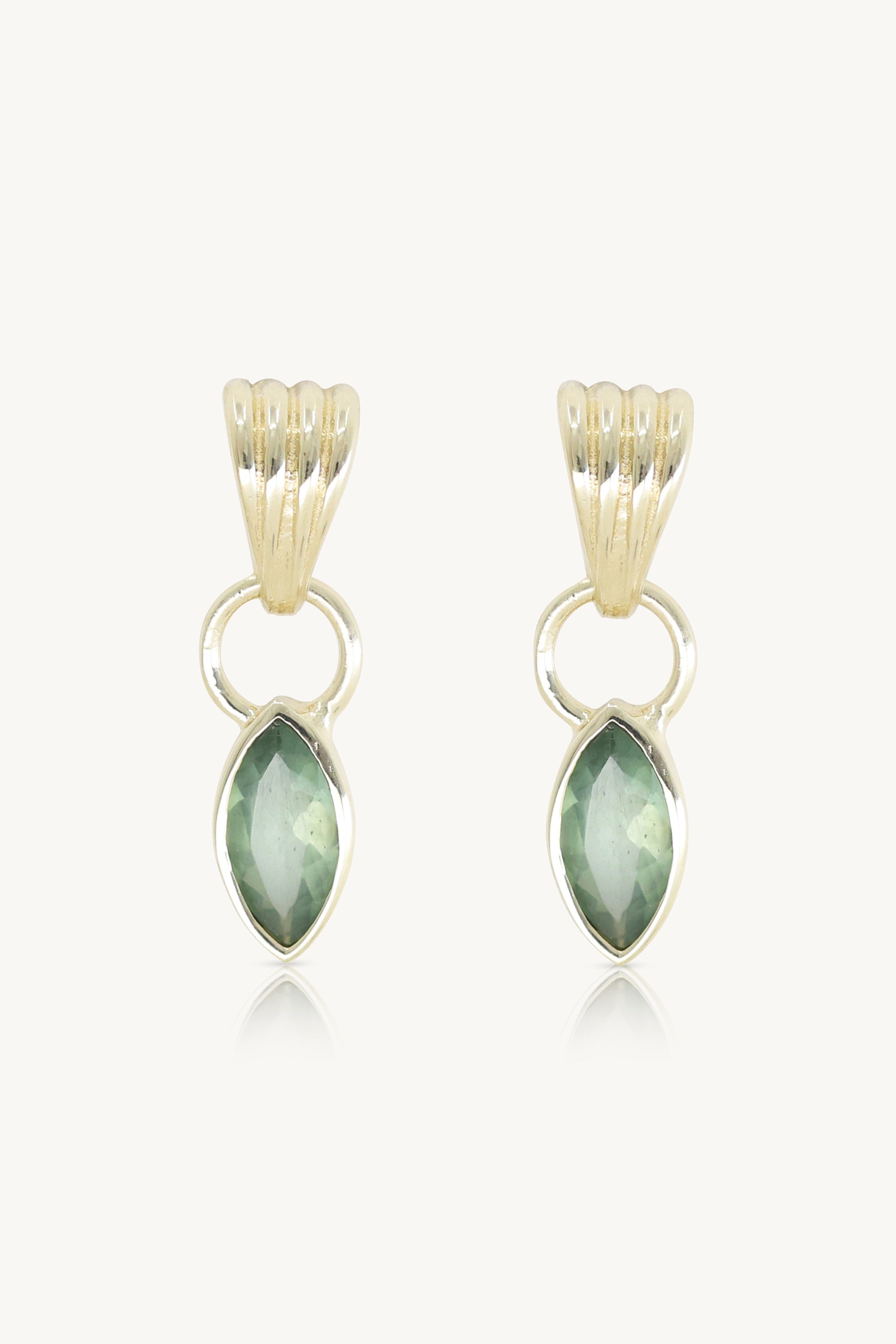 Camille Apatite Gold Earrings for Women - 14K Gold Plated Dangle Earrings with Genuine Apatite Gemstone - Perfect for Weddings, Parties & Special Occasions
