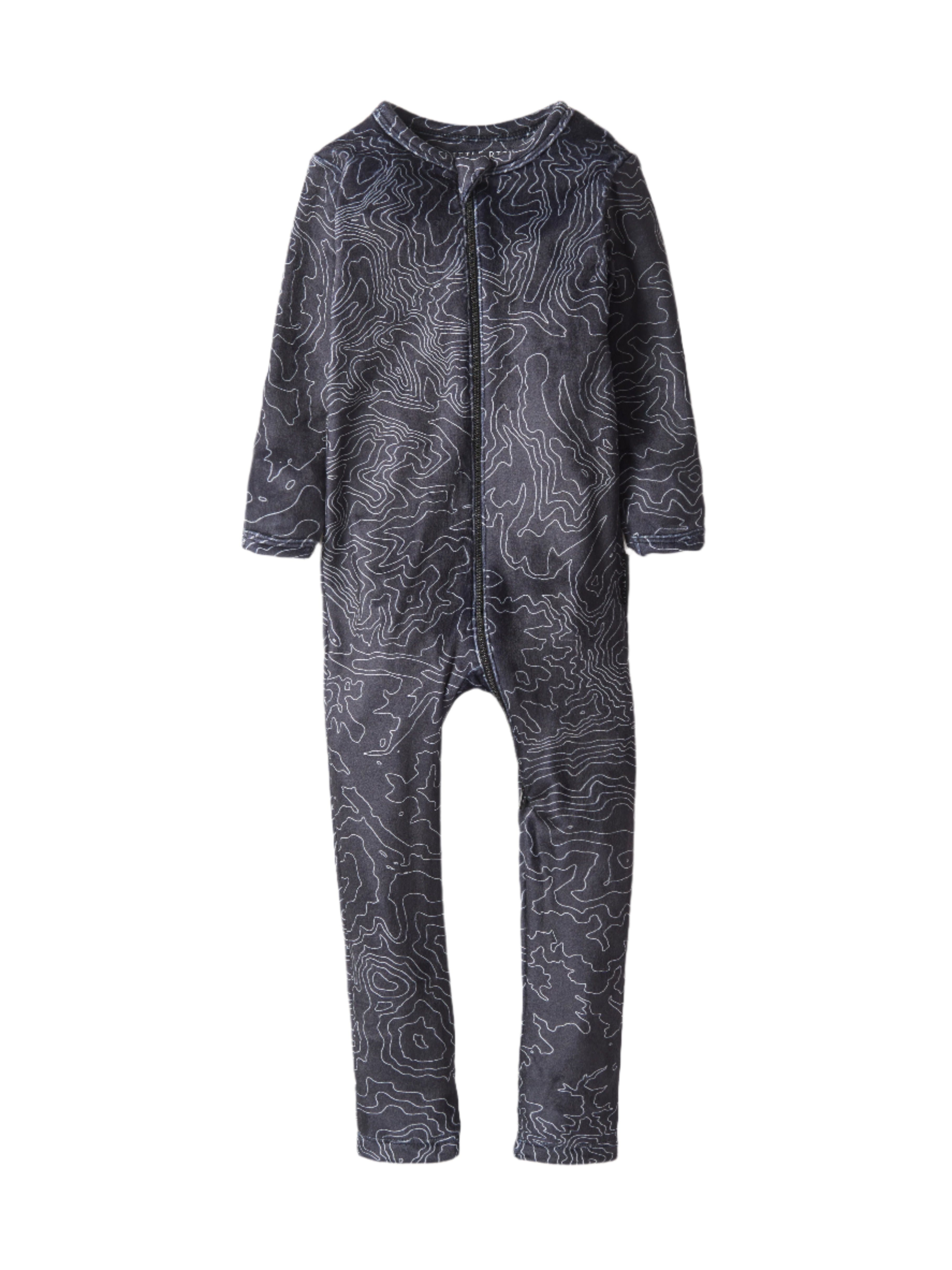 LB x Baby Breez Long Sleeve Ski Resort Romper Pajamas for Infants & Toddlers - Soft Fleece Winter Sleepwear - Black - Perfect for Ski Trips & Cozy Nights