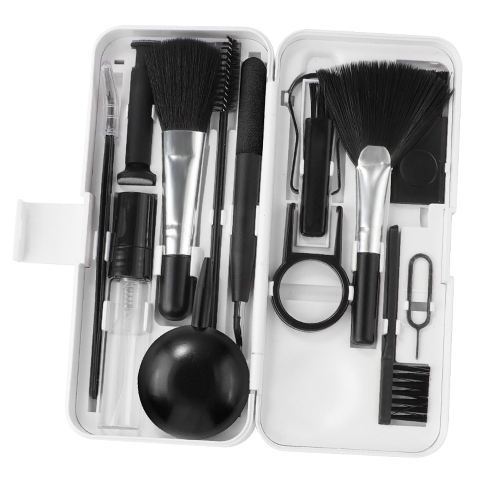 19-in-1 Electronics Cleaning Kit - Keyboard, Phone, Earbuds, Camera, Monitor & TV Cleaner with Brush Tools | Perfect for Home, Office & Travel | Disscool Multi-Function Black Cleaning Set