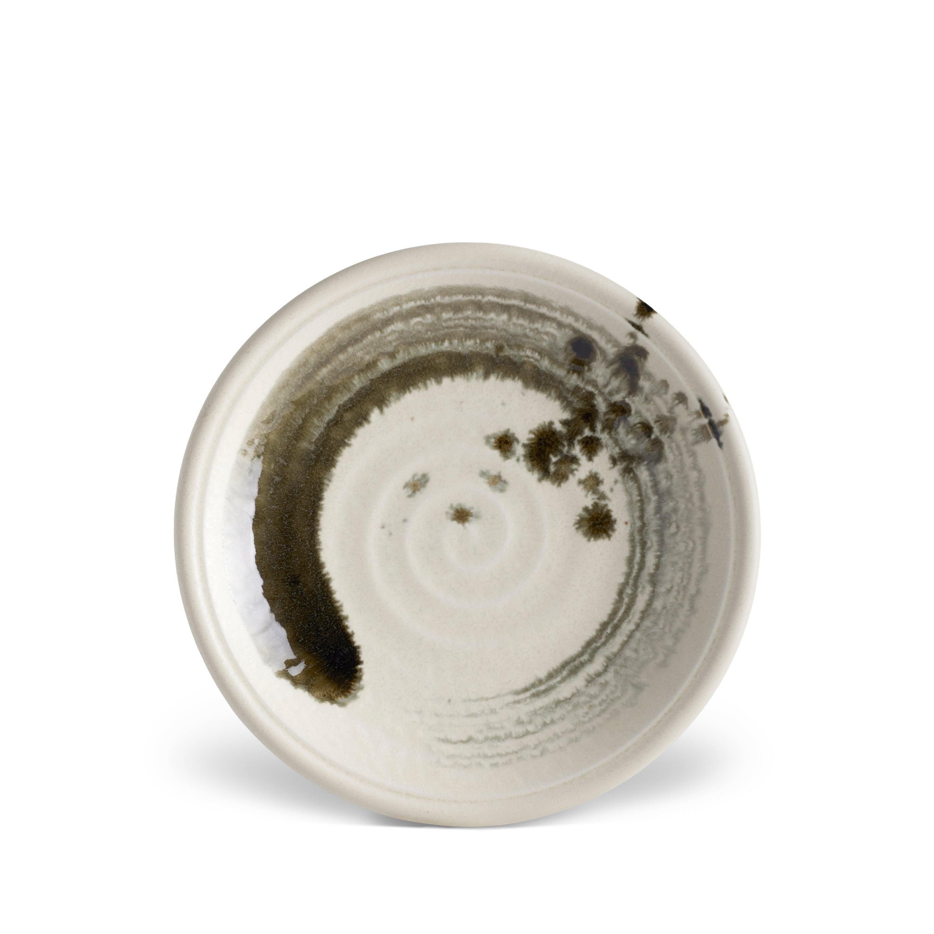 Premium Sumi Brush Dessert Plate Set - Handcrafted Japanese Style Ceramic Appetizer Plates for Cake, Pastry, Sushi - Perfect for Tea Parties, Wedding Receptions & Fine Dining Presentation