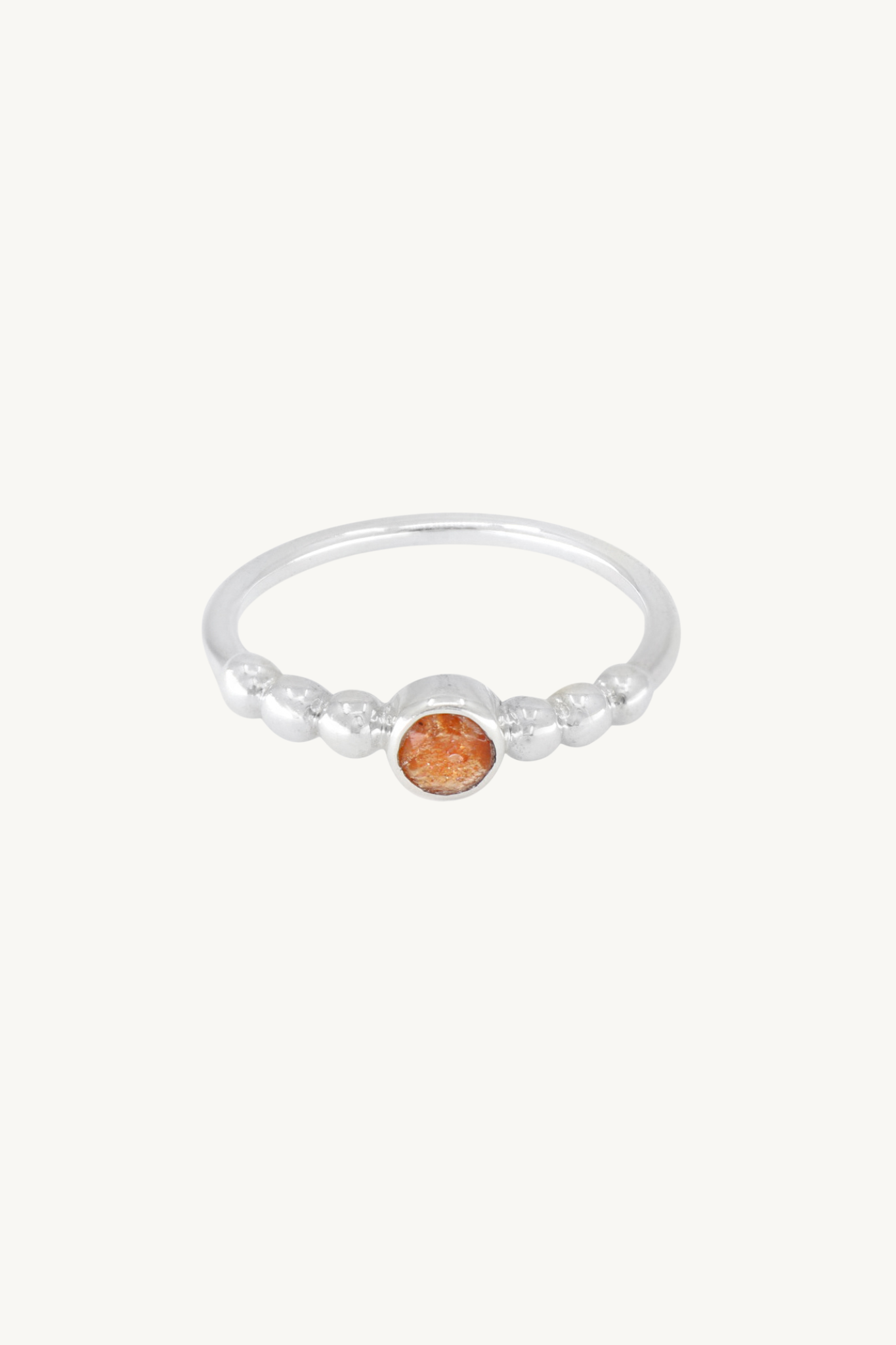 Bella Sunstone Silver Stacker Ring - Elegant Stackable Jewelry for Women | Perfect for Everyday Wear, Layering & Special Occasions