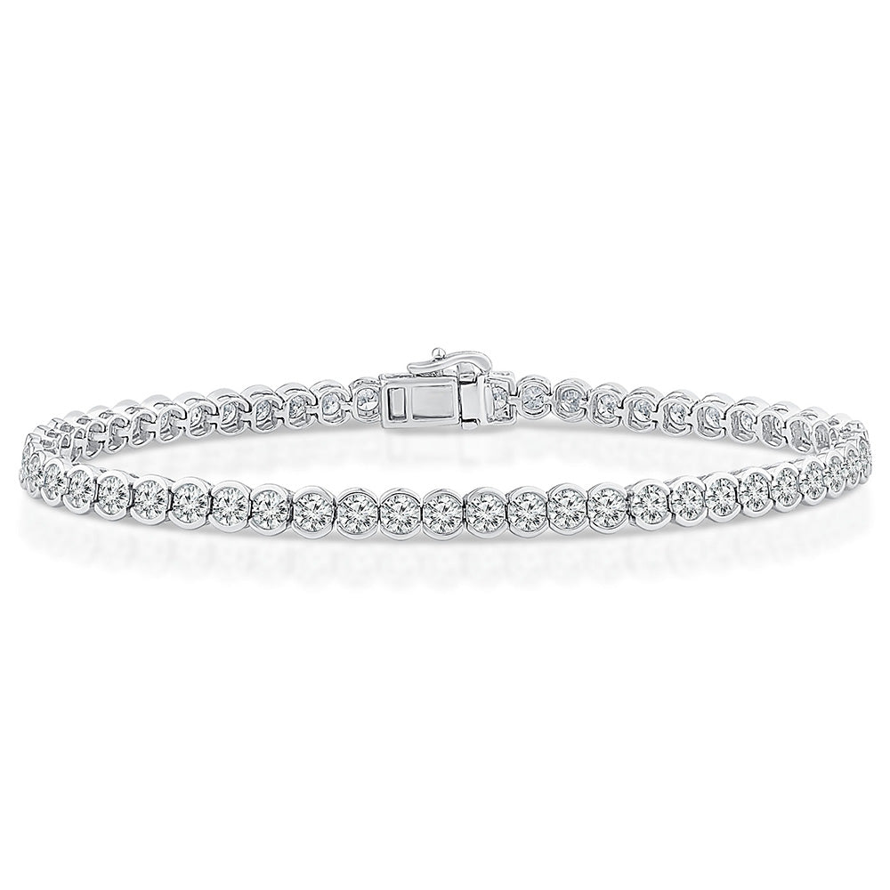 5 Carat Diamond Tennis Bracelet in 14K White Gold - Elegant Jewelry for Women, Perfect for Weddings, Anniversaries & Special Occasions
