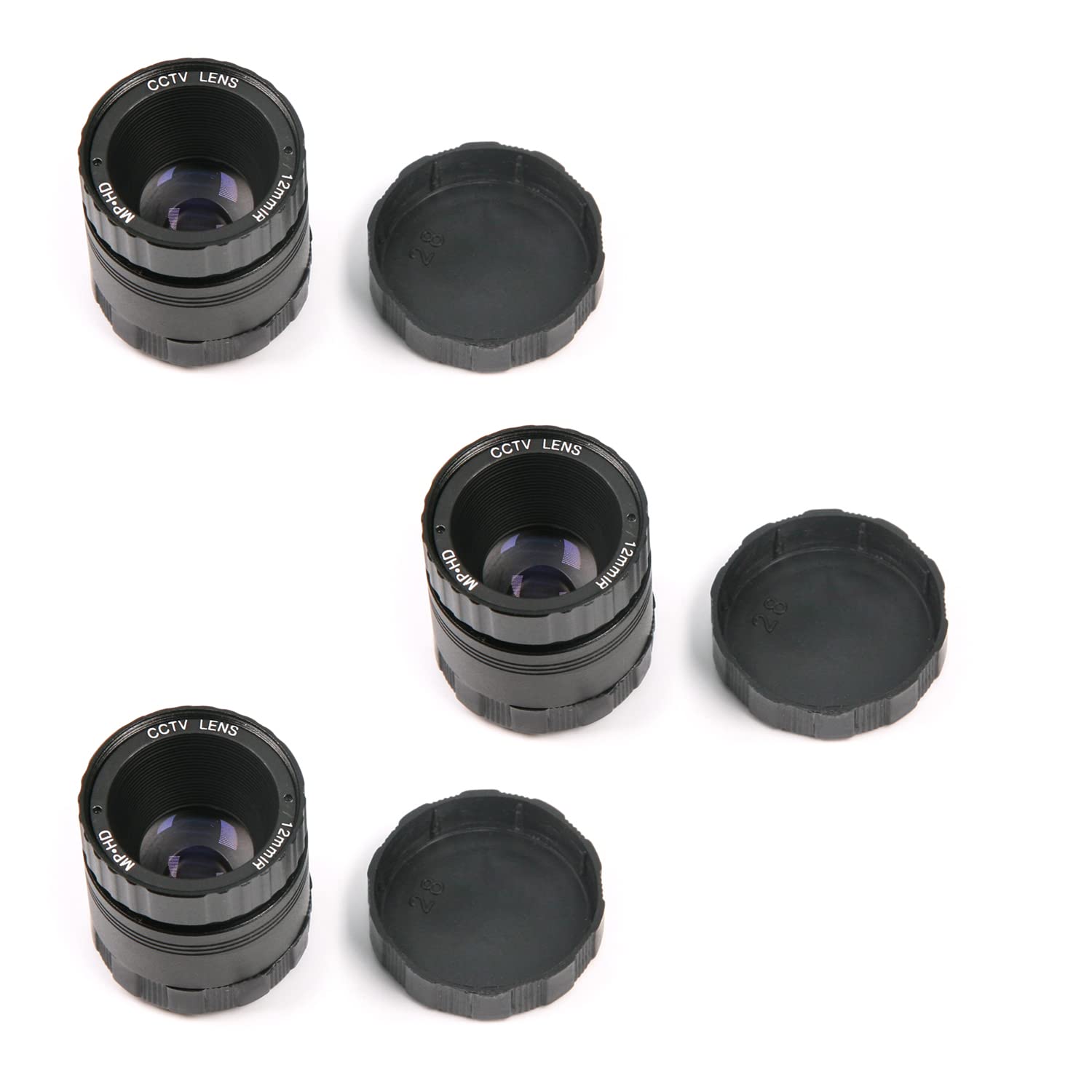 Othmro 3Pcs 12mm CCTV Camera Lens 720P HD F1.4 Aperture, 1/2.5 Inch Wide Angle Security Lens with CS Mount for IP Camera - Perfect for Home Surveillance, Business Security & Panoramic Monitoring