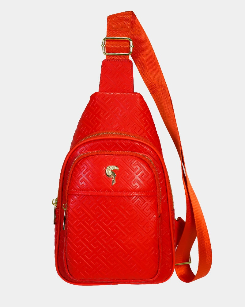 Premium Genuine Red Leather Messenger Bag for Men & Women - Stylish & Durable Crossbody Laptop Bag for Work, Travel & Everyday Use