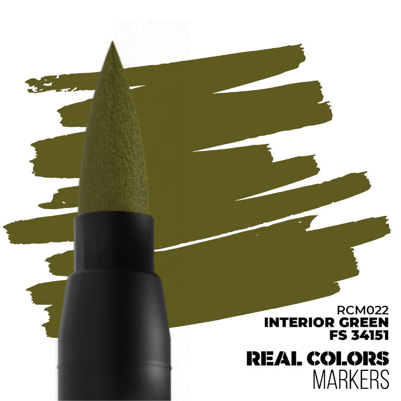 AK Interactive Paint Pens - Interior Green FS 34151 - Model Painting, Miniature Detailing & DIY Crafts - Perfect for Scale Models, Warhammer & Hobby Projects