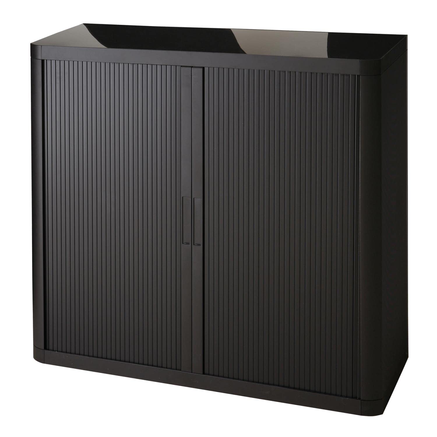 Paperflow EasyOffice 2-Shelf Storage Cabinet - 41 Inch Tall, Black - Perfect for Office, Home, or Classroom Organization
