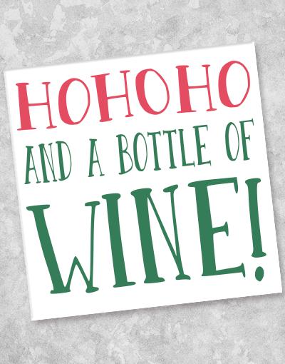 Ho Ho Ho Wine Beverage Napkins - 40 Count | Holiday Party, Christmas Dinner & Festive Gathering Paper Napkins