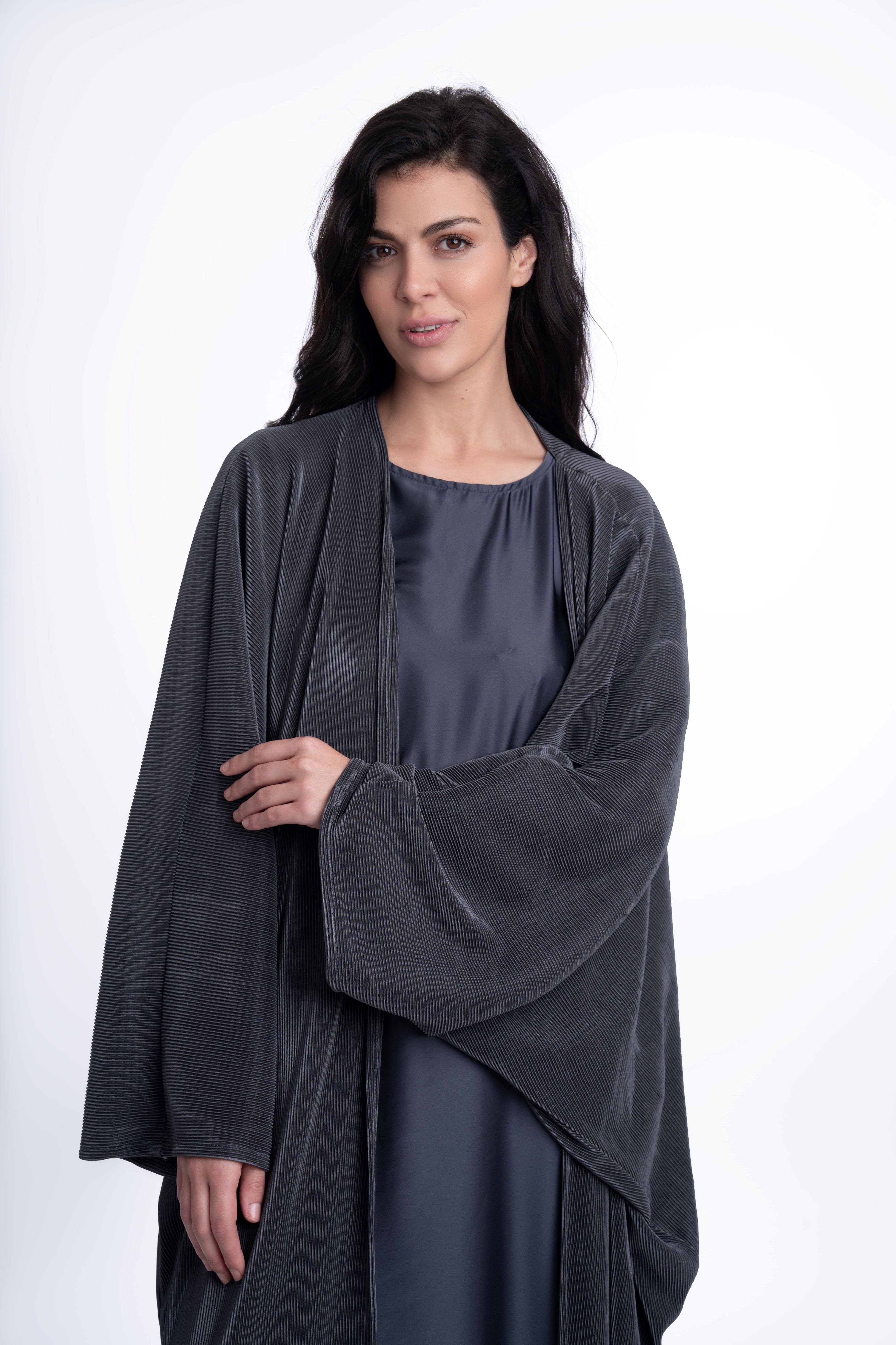 Elegant Ruba Abaya Saphire - Modest Muslim Dress for Women - Perfect for Prayer, Eid, and Special Occasions