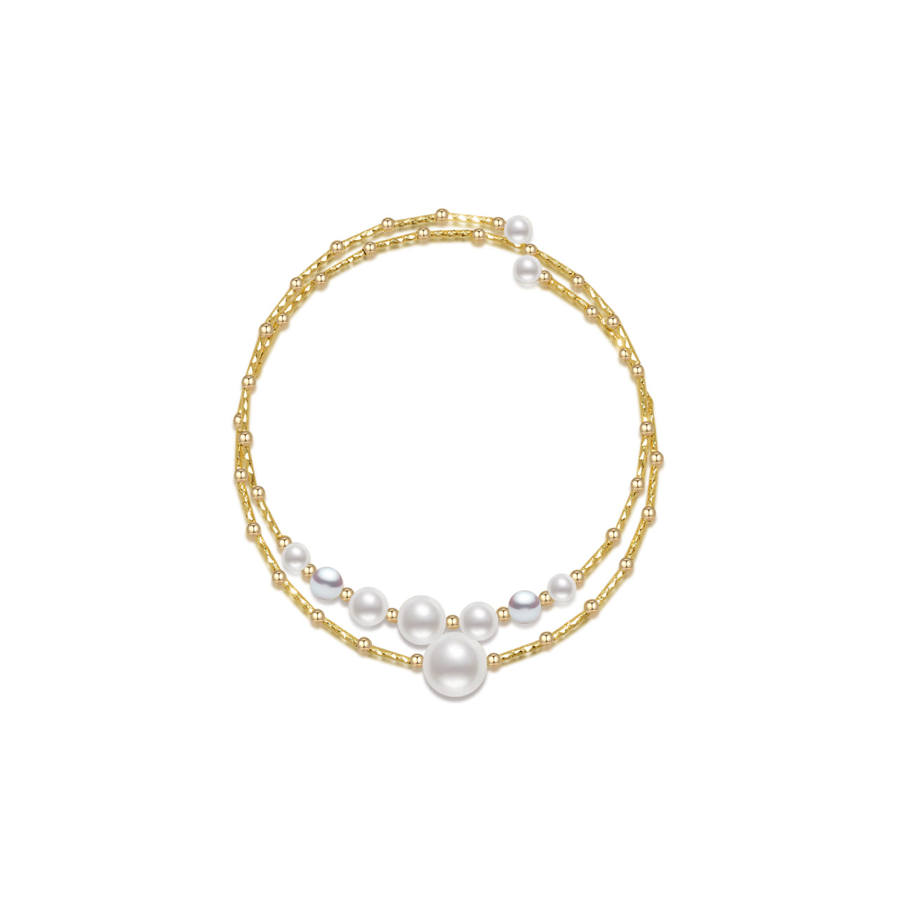 18K Solid Gold Akoya Pearl Bracelet for Women - Elegant Pearl Jewelry Gift for Anniversary, Birthday & Special Occasions | KB00018
