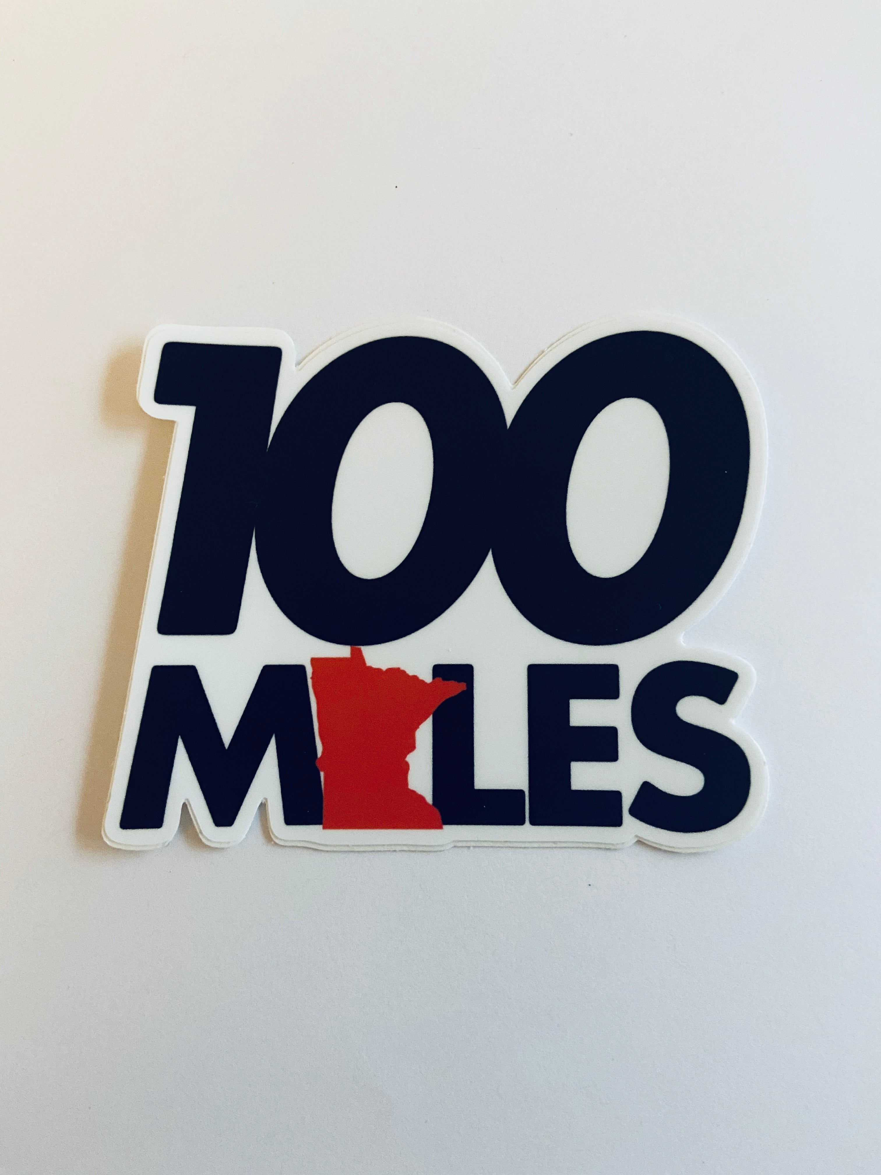 Minnesota 100 Miles Sticker - Premium Vinyl Decal for Cars, Laptops, Water Bottles - Perfect for Outdoor Enthusiasts & Travel Lovers