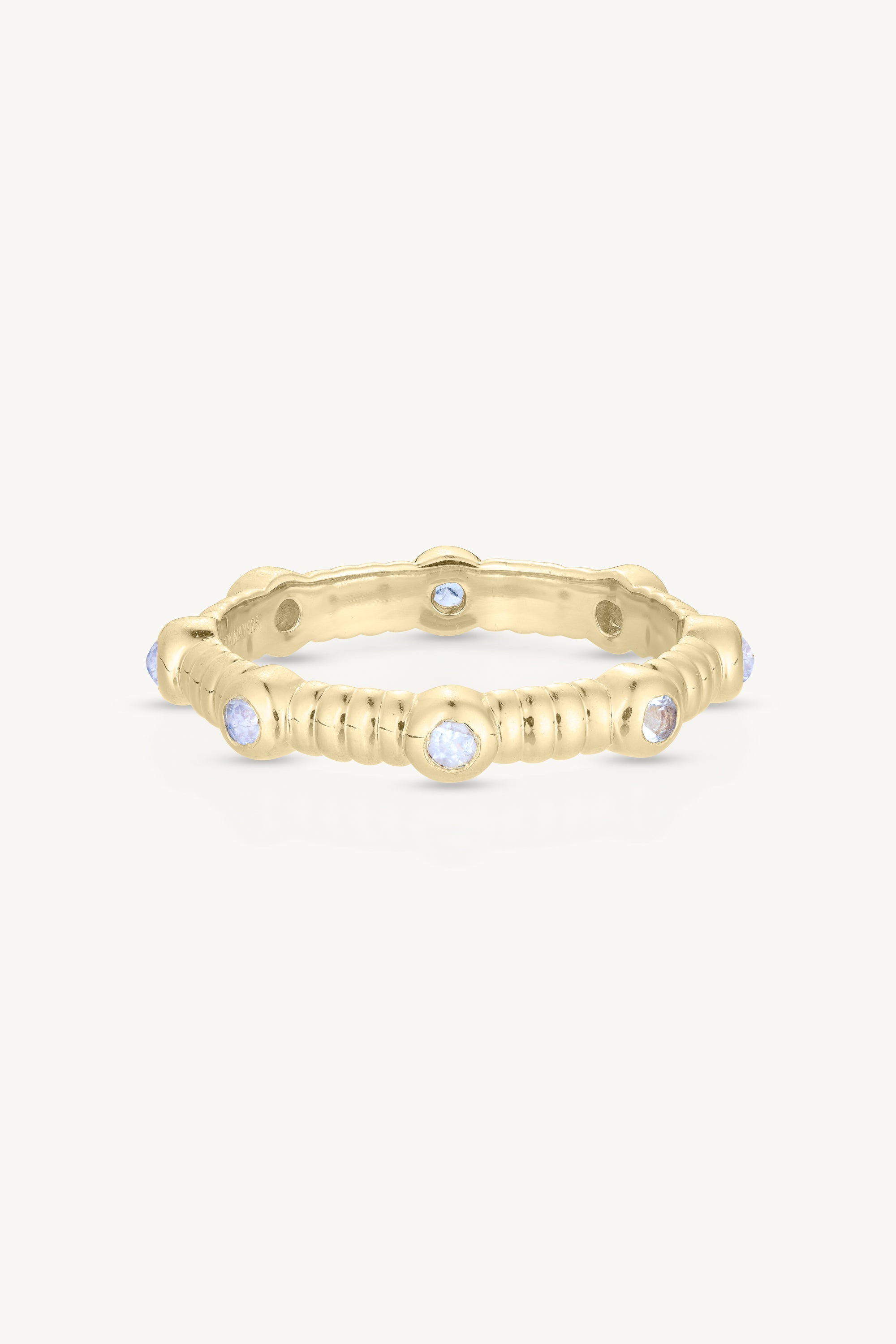 Asymmetric Moonstone Gold Stacker Ring - Elegant Boho Stackable Jewelry for Women - Perfect for Layering & Everyday Wear
